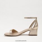 Sam Edelman Wilson Kitten-Heel Frauen Gold Blatt Schuhwerk 2P8JNV469 - Image 4
