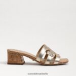 Sam Edelman Winslow-Mule-Absatz Frauen Gold Blatt Schuhwerk 2P8JNV357 - Image 2