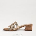 Sam Edelman Winslow-Mule-Absatz Frauen Gold Blatt Schuhwerk 2P8JNV357 - Image 4