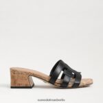 Sam Edelman Winslow-Mule-Absatz Frauen schwarzes Leder Schuhwerk 2P8JNV356 - Image 2