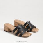 Sam Edelman Winslow-Mule-Absatz Frauen schwarzes Leder Schuhwerk 2P8JNV356