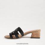 Sam Edelman Winslow-Mule-Absatz Frauen schwarzes Leder Schuhwerk 2P8JNV356 - Image 4