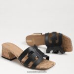 Sam Edelman Winslow-Mule-Absatz Frauen schwarzes Leder Schuhwerk 2P8JNV356 - Image 7