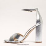 Sam Edelman Yancy-Sandale mit Knöchelriemen Frauen weiches Silber Schuhwerk 2P8JNV771 - Image 4