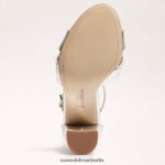 Sam Edelman Yancy-Sandale mit Knöchelriemen Frauen weiches Silber Schuhwerk 2P8JNV771 - Image 6