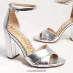 Sam Edelman Yancy-Sandale mit Knöchelriemen Frauen weiches Silber Schuhwerk 2P8JNV771 - Image 7