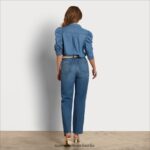 Sam Edelman Yaro-90er-Jahre-Hose mit hohem Bund Frauen Horizont Bekleidung 2P8JNV1201 - Image 4