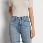 Sam Edelman Yaro-90er-Jahre-Hose mit hohem Bund Frauen Ozeanantrieb Bekleidung 2P8JNV1200 - Image 3