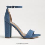Sam Edelman Yaro-Sandale mit Blockabsatz Frauen gewaschenes Indigo Schuhwerk 2P8JNV320 - Image 2