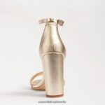 Sam Edelman Yaro-Sandale mit Blockabsatz Frauen hellgoldenes Leder Schuhwerk 2P8JNV324 - Image 5