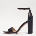 Sam Edelman Yaro-Sandale mit Blockabsatz Frauen schwarzes Leder Schuhwerk 2P8JNV325 - Image 4
