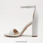 Sam Edelman Yaro-Sandale mit Blockabsatz Frauen strahlend weißes Leder Schuhwerk 2P8JNV328 - Image 4