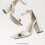 Sam Edelman Yaro-Sandale mit Blockabsatz Frauen strahlend weißes Leder Schuhwerk 2P8JNV328 - Image 7