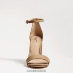 Sam Edelman Yaro-Sandale mit Blockabsatz Frauen weiches beiges Leder Schuhwerk 2P8JNV326 - Image 3