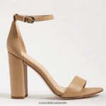 Sam Edelman Yaro-Sandale mit Blockabsatz Frauen weiches beiges Leder Schuhwerk 2P8JNV326 - Image 7