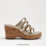 Sam Edelman Yuki-Plateau-Keilabsatz Frauen Gold Blatt Schuhwerk 2P8JNV686 - Image 2