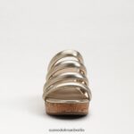 Sam Edelman Yuki-Plateau-Keilabsatz Frauen Gold Blatt Schuhwerk 2P8JNV686 - Image 3