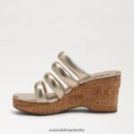 Sam Edelman Yuki-Plateau-Keilabsatz Frauen Gold Blatt Schuhwerk 2P8JNV686 - Image 4