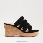 Sam Edelman Yuki-Plateau-Keilabsatz Frauen schwarzes Wildleder Schuhwerk 2P8JNV687 - Image 2