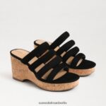 Sam Edelman Yuki-Plateau-Keilabsatz Frauen schwarzes Wildleder Schuhwerk 2P8JNV687