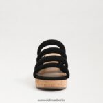 Sam Edelman Yuki-Plateau-Keilabsatz Frauen schwarzes Wildleder Schuhwerk 2P8JNV687 - Image 3